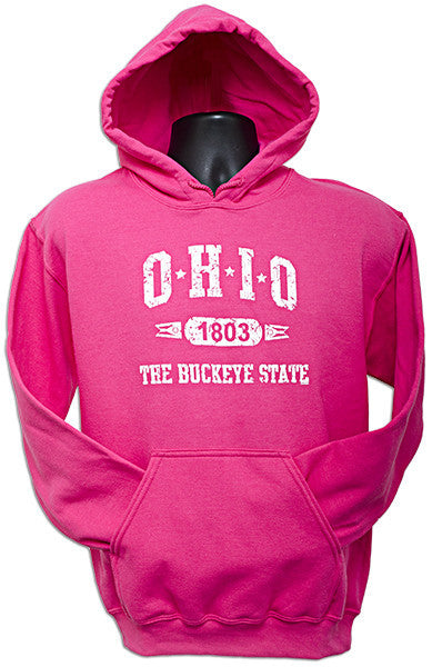 HOODED SWEATSHIRT Ohio Distressed HELICONIA