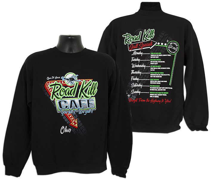 CREW SWEATSHIRTeat - Ohio Road Kill BLACK