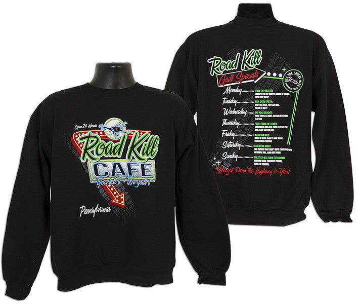 CREW SWEATSHIRTeat - Pennsylvania Road Kill BLACK