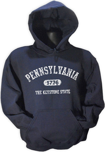 HOODED SWEATSHIRT Pennsylvania Distress NAVY