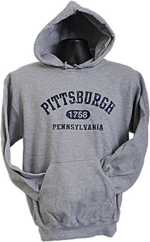 HOODED SWEATSHIRT - Pittsburgh 1758 SPORT GREY