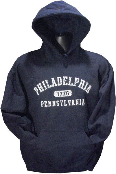 HOODED SWEATSHIRT Philadelphia Distressed NAVY