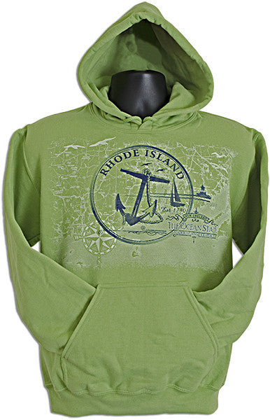 HOODED SWEATSHIRT - Rhode Island Circle KIWI