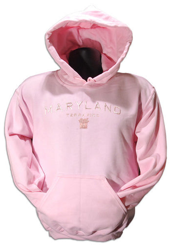 HOODED SWEATSHIRT - University of MD Embr Plain Copper Pink