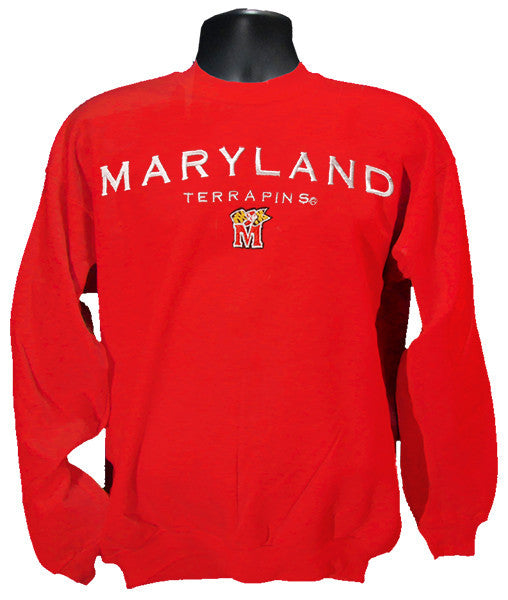 CREW SWEATSHIRTeat - University of Maryland Embr Plain Copper Red