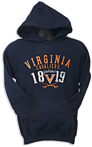 HOODED SWEATSHIRT - University of VA Estab Arch NAVY