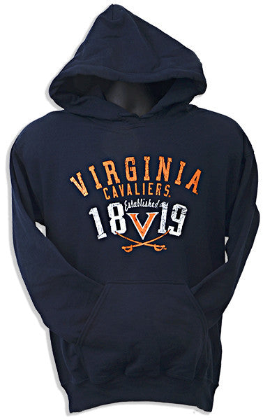HOODED SWEATSHIRT - University of VA Estab Arch NAVY
