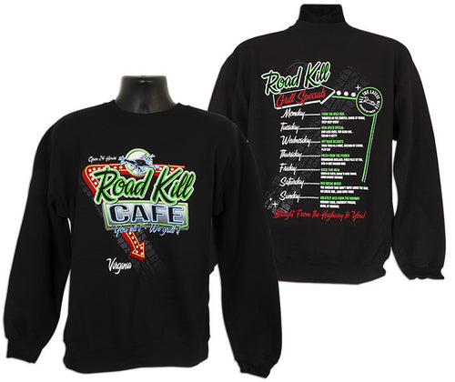 CREW SWEATSHIRTeat - Virginia Road Kill BLACK