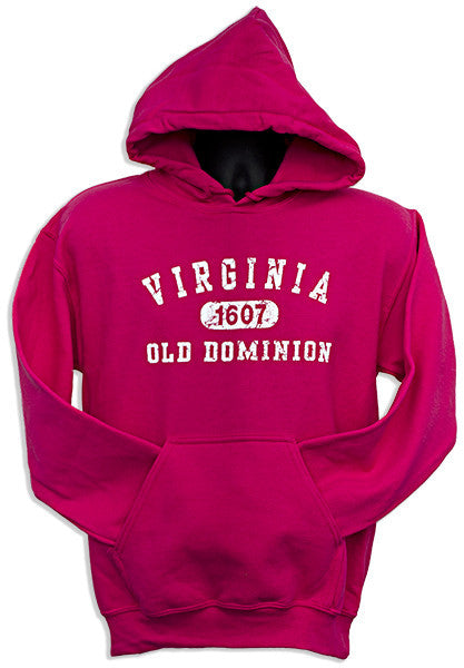 HOODED SWEATSHIRT Virginia 1607 Distress HELICONIA