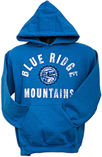 HOODED SWEATSHIRT Blue Ridge Mountains Seal ANTIQUE SAPPHIRE