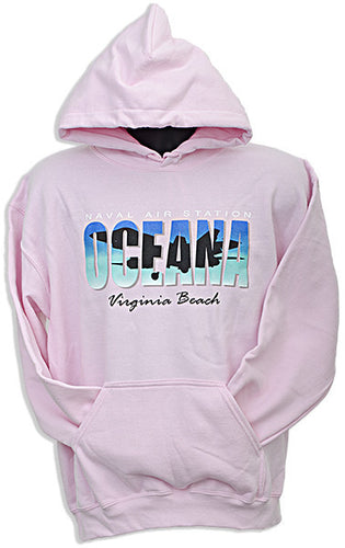 HOODED SWEATSHIRT NAS Oceana Virginia Beach Pink