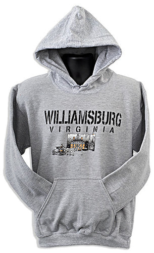 HOODED SWEATSHIRT Williamsburg Stencil GREY