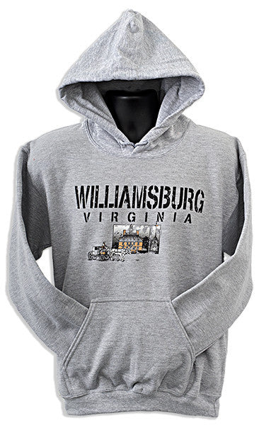 HOODED SWEATSHIRT Williamsburg Stencil GREY