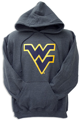 HOODED SWEATSHIRT WVU Logo Dark HEATHER
