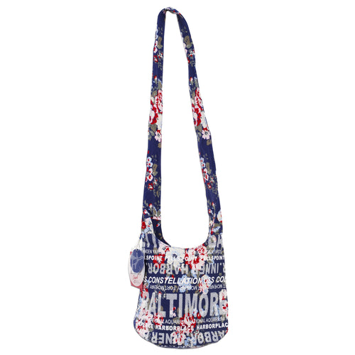 TBBM11 Sling Bag Small - Baltimore Flowers NAVY