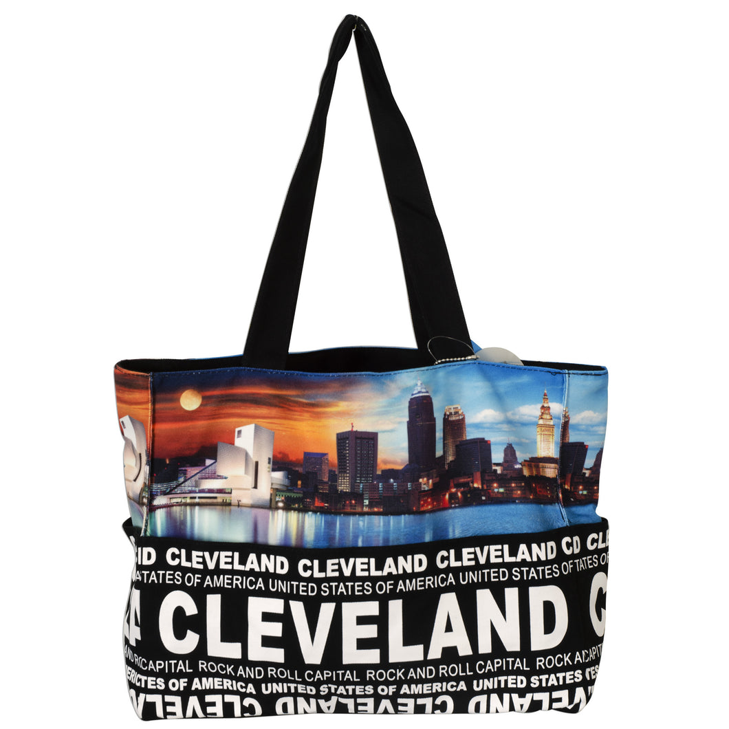Robin Ruth Tote Bag - Cleveland Skyline HD HD