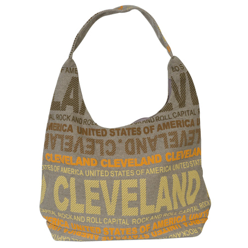 <p>The practical Robin Ruth Tote Bag - Big City - Khaki with Orange Cleveland looks great and makes a nice souvenir of your visit.</p>