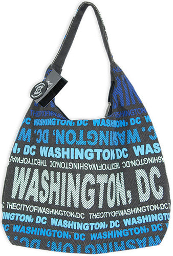 Robin Ruth Tote Bag - Big City - Black with Blue Washington DC 
