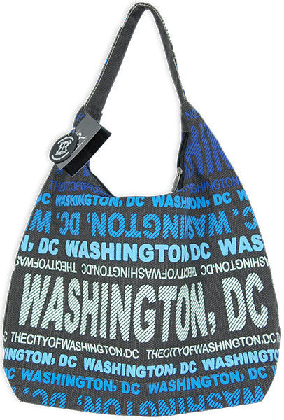 Robin Ruth Tote Bag - Big City - Black with Blue Washington DC 