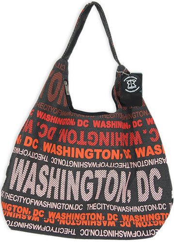 Robin Ruth Tote Bag - Big City - Black with Red Washington DC 