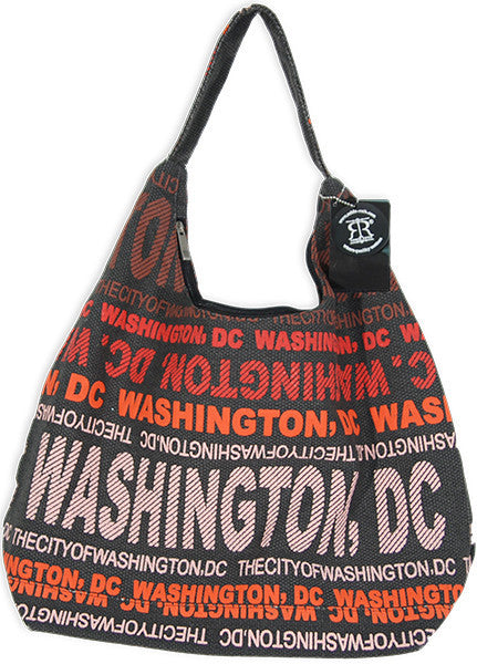 Robin Ruth Tote Bag - Big City - Black with Red Washington DC 