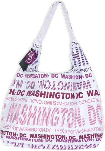 Robin Ruth Tote Bag - Big City - White with Purple Washington DC 