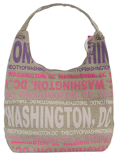 Robin Ruth Tote Bag - Big City - Khaki with Pink 