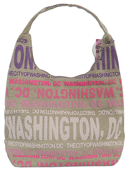 Robin Ruth Tote Bag - Big City - Khaki with Pink 