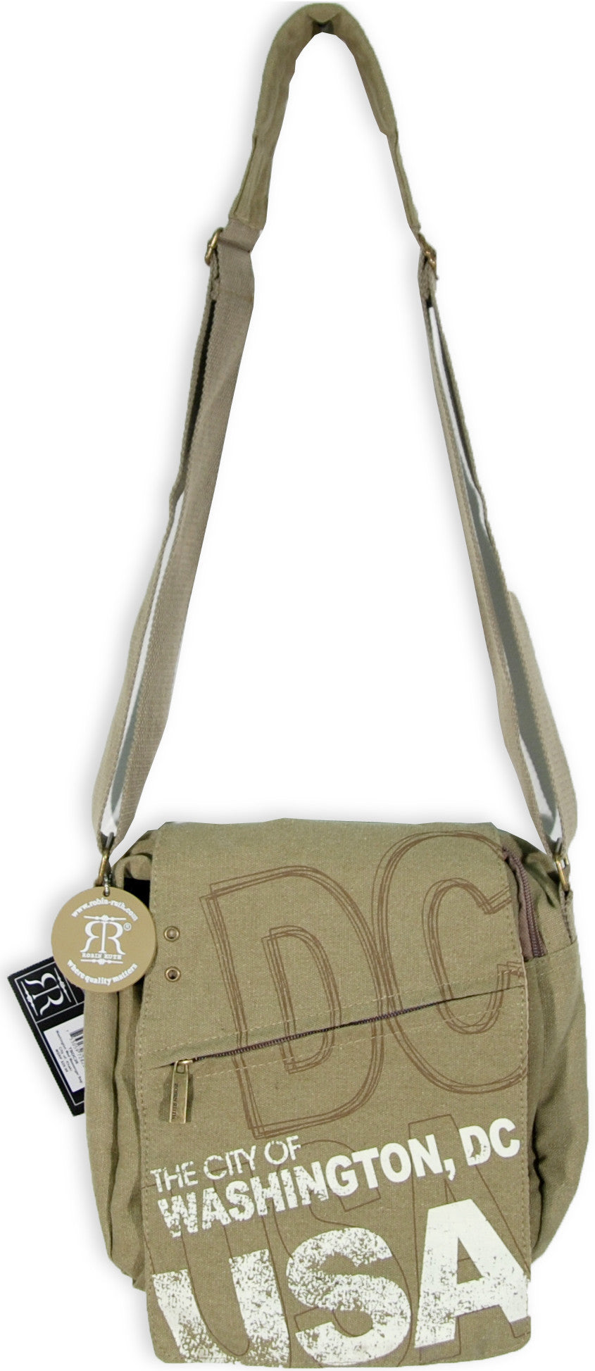 Robin Ruth Messenger Bag MEDIUM - City of Washington DC KHAKI 