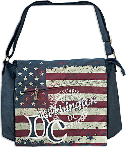 Robin Ruth Messenger Bag LARGE - US Flag Washington DC 