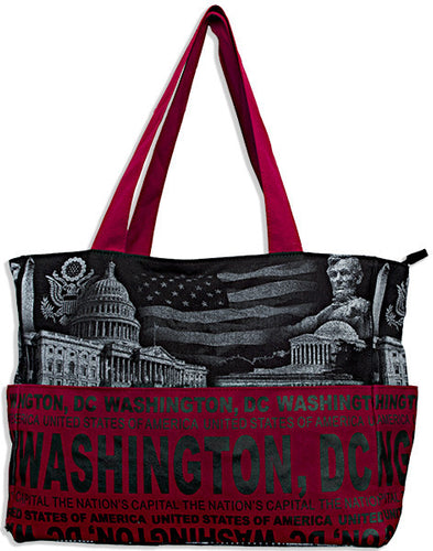 Robin Ruth Tote Bag - DC Skyline Black/White/Red Bottom 