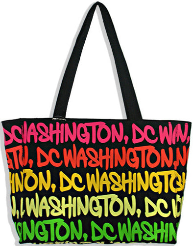 Robin Ruth Tote Bag - MEDIUM - Black with YellowithOrg Washington DC 