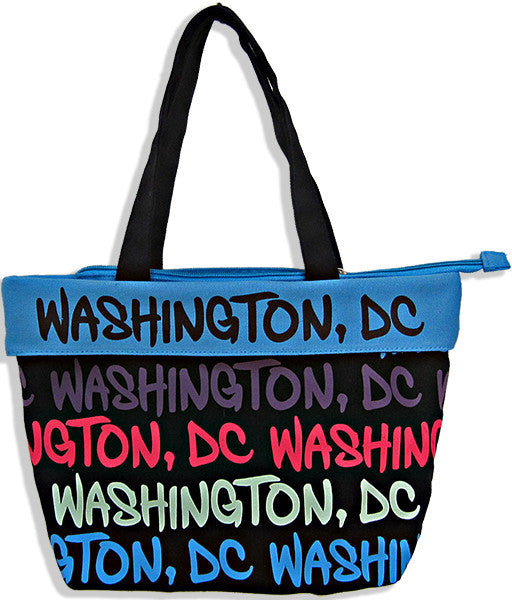 Robin Ruth Cuff Bag - MEDIUM - RainbowithLt Blue Washington DC 