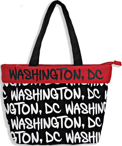 Robin Ruth Cuff Bag - MEDIUM- Black/White/Red Washington DC 