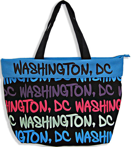 Robin Ruth Cuff Bag - LARGE- RainbowithLt Blue Washington DC 