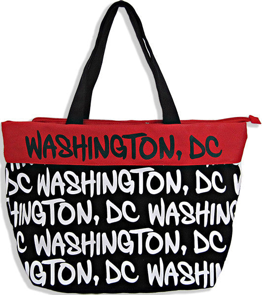 Robin Ruth Cuff Bag - LARGE- Black/White/Red Washington DC 