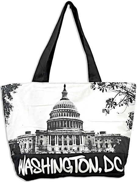 Robin Ruth Tote Bag - Photo - DC Capitol Black/White 