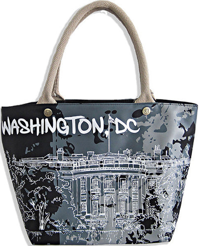 Robin Ruth Tote Bag - Splatter Black/White Washington DC 
