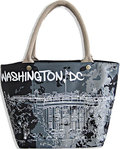 Robin Ruth Tote Bag - Splatter Black/White Washington DC 