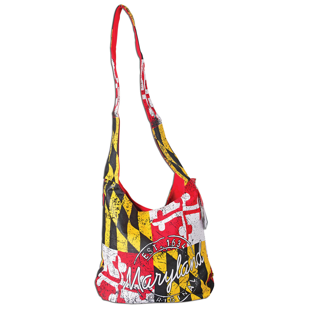 Round Sling Bag - Maryland Flag 