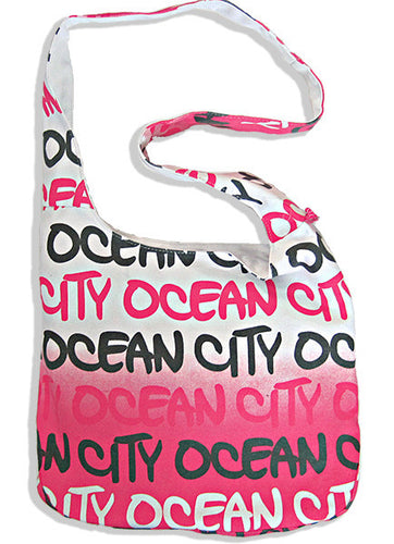 Robin Ruth Sling Tote Bag - FADE PINK Ocean City 