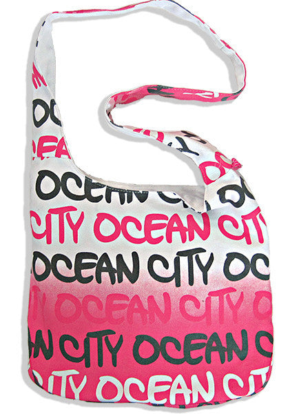 Robin Ruth Sling Tote Bag - FADE PINK Ocean City 