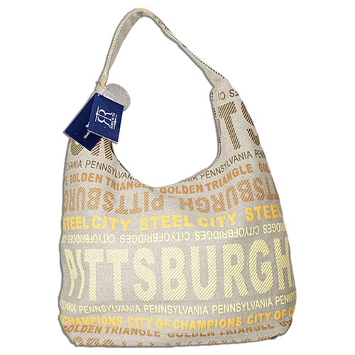 Robin Ruth Tote Bag - Big City - Tan/Org Pittsburgh 