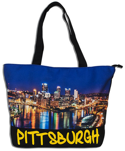 Robin Ruth Tote Bag - Pittsburgh at Night HD