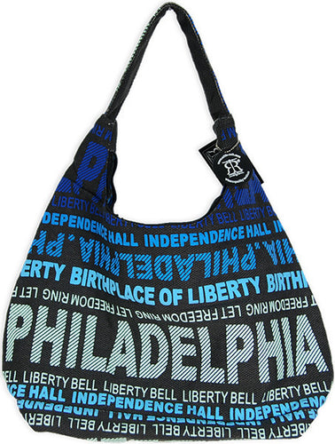 Robin Ruth Tote Bag - Big City - Philadelphia Puff Rainbow BLUE