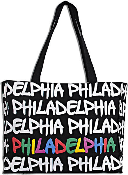 Robin Ruth Tote Bag - MED Philadelphia Black/White/Multi 