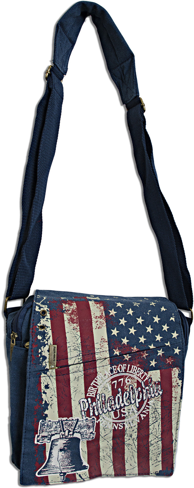 Robin Ruth Messenger Bag - MEDIUM - USA Flag Philadelphia 