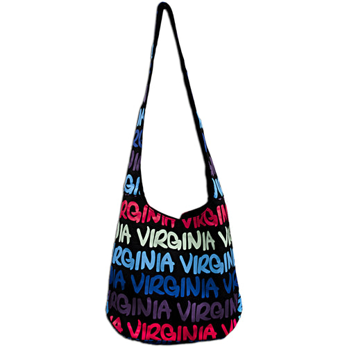 Robin Ruth Round Sling Bag - Black/Blue/Purple Virginia 