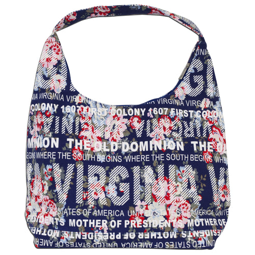 TBVA07 Robin Ruth Tote Bag - Virginia Floral NAVY