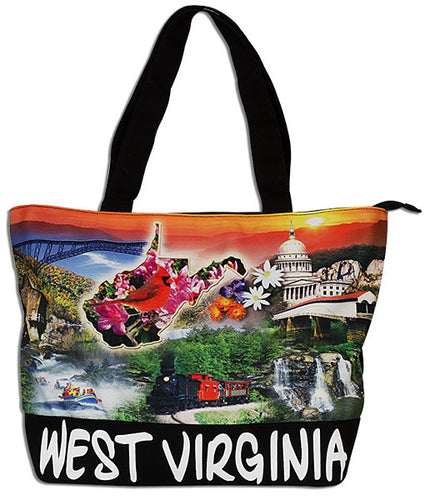Robin Ruth Tote Bag - West Virginia Photo Montage